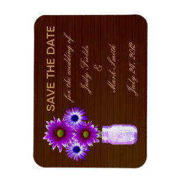 Rustige paarse metseljars Bewaar de datum-magneet Magneet