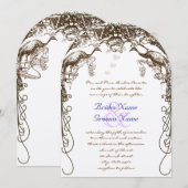 Rustige Paarse Peacock  Tortelduifjes Kaart (Voorkant / Achterkant)