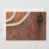 Rustige Paarse Periwinkle Flower Pearls Quinceaner Kaart (Achterkant)