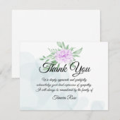 Rustige Paarse Roos Eucalyptus laat schimmels Bedankkaart (Voorkant / Achterkant)