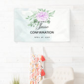 Rustige Paarse Roos Eucalyptusbevestiging Spandoek (Insitu)