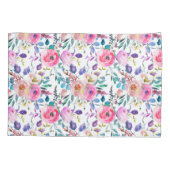  Rustige Paarse roze Floral Kussensloop (Achterkant)