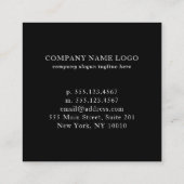 Rustige Paarse textielproducten van linen Professi Vierkante Visitekaartje (Achterkant)