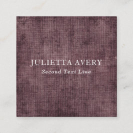 Rustige Paarse textielproducten van linen Professi Vierkante Visitekaartje