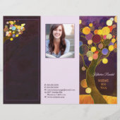 Rustige Paarse Trees Tri Fold Business Brochure (Voorkant)