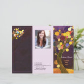 Rustige Paarse Trees Tri Fold Business Brochure (Staand voorkant)