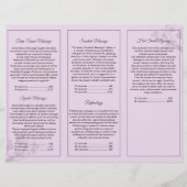 Rustige Paarse Trees Tri Fold Business Brochure (Achterkant)