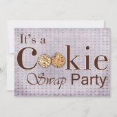 Rustige paarse uitnodiging voor Cookie-ruilfeest (Voorkant)