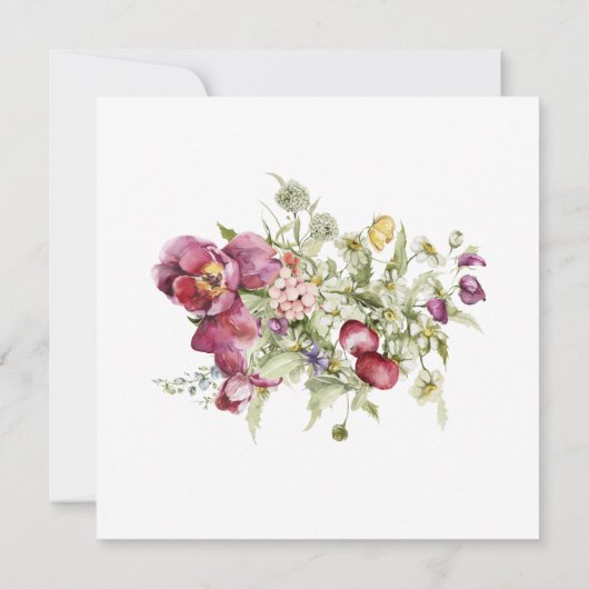 Rustige Paarse ventilator Vrijgezellenfeest Inv Kaart (Achterkant)