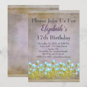 Rustige Paarse verjaardag Kaart (Voorkant / Achterkant)