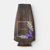 Rustige Paarse vlinder - Aangepaste flessenkoeler Flesjeskoeler (Voorkant)