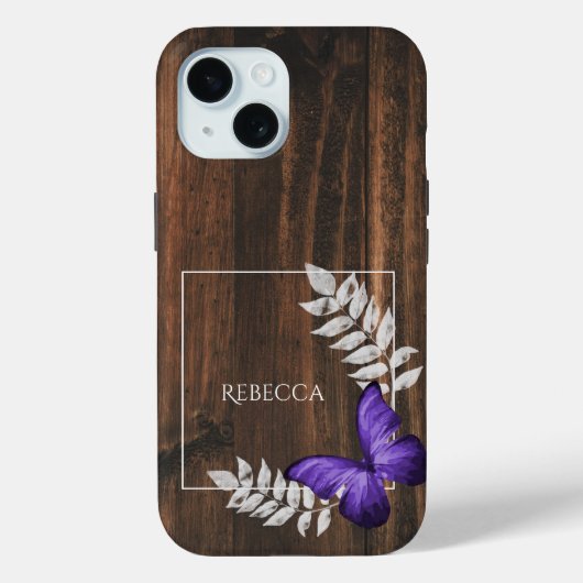 Rustige Paarse vlinder op maat Case-Mate iPhone Case (Achterkant)