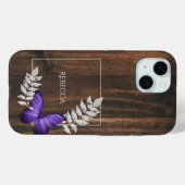 Rustige Paarse vlinder op maat Case-Mate iPhone Case (Achterkant (horizontaal))