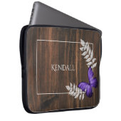 Rustige Paarse vlinder, speciaal ontworpen laptoph Laptop Sleeve (Voorkant Rechts)