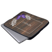 Rustige Paarse vlinder, speciaal ontworpen laptoph Laptop Sleeve (Voorkant onderkant)