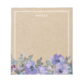 Rustige Paarse Waterverf Flowers-laptop Notitieblok (Voorkant)