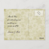 Rustige paarse winterbruiloft Dank u Briefkaart (Achterkant)