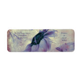 Rustige Paarse zonnebloem - bruiloft Etiket (Voorkant)