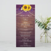 Rustige Paarse zonnebloempel landschuur Menu (Staand voorkant)