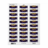 Rustige Paarse zonnebloempitabels Etiket (Full Sheet)