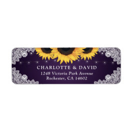 Rustige Paarse zonnebloempitlabels Etiket