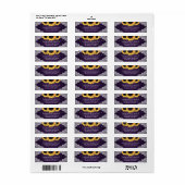 Rustige Paarse zonnebloempitlabels Etiket (Full Sheet)