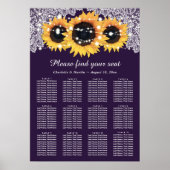 Rustige Paarse zonnebloempitten 12 Poster (Voorkant)