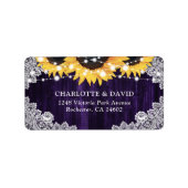 Rustige Paarse zonnebloempitten Etiket (Voorkant)