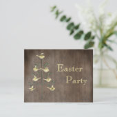 Rustige  paasboom en paaspartij kaart (Staand voorkant)