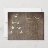 Rustige  paasboom en paaspartij kaart (Achterkant)