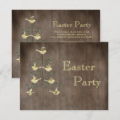 Rustige  paasboom en paaspartij kaart (Voorkant / Achterkant)