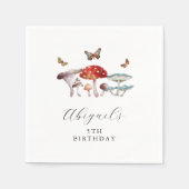 Rustige paddenstoel Birthday Party Servet (Voorkant)