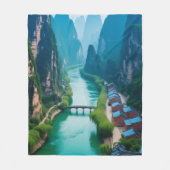 Rustige paden gooien - Emerald Waters & Mountain Fleece Deken (Voorkant)