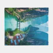 Rustige paden gooien - Emerald Waters & Mountain Fleece Deken (Voorkant (Horizontaal))