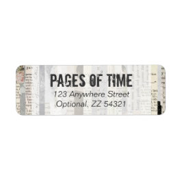 Rustige pagina's Library Return-adres Etiket