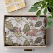 Rustige Paisley-bloem op crèmeachtergrond Tissuepapier (Geschenk)