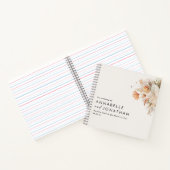 Rustige pampas floral the bruiloft of notitieboek (Binnen)