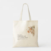 Rustige pampas floral the bruiloft of tote bag (Achterkant)