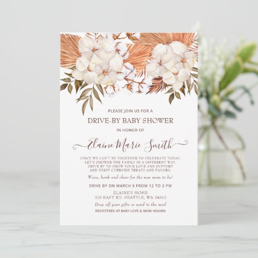 Rustige Pampas Genderneutraal station per Baby sho Kaart (Staand voorkant)