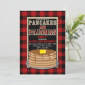 Rustige pannenkoeken en pyjama's met zwarte buffel kaart (Staand voorkant)