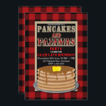 Rustige pannenkoeken en pyjama's met zwarte buffel kaart<br><div class="desc">Uitnodigingen</div>