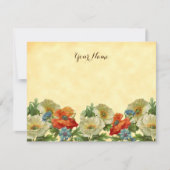 Rustige papavers en cornbloemen bewerkbare notitie notitiekaartje (Voorkant)