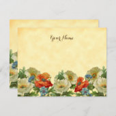 Rustige papavers en cornbloemen bewerkbare notitie notitiekaartje (Voorkant / Achterkant)