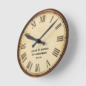 Rustige papieren 1e-weddenschap Jubileum wandklok (Hoek)