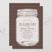 Rustige partij bij de  partij Mason Jar Kaart (Voorkant / Achterkant)