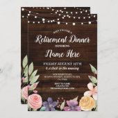 Rustige PARTIJ in ruste houtInvite Kaart (Voorkant / Achterkant)