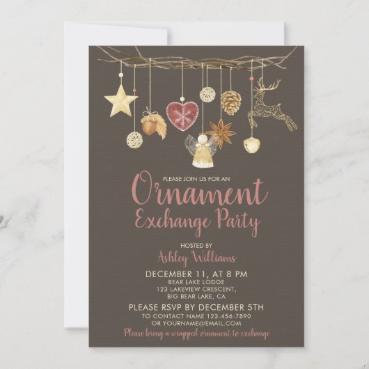 Rustige partij voor de uitwisseling van kerstsiera kaart (Voorkant)