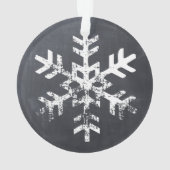 Rustige Pas getrouwd van Chalkboard Snowflake 1 ke Ornament (achterkant)
