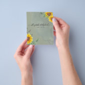 Rustige Pas getrouwd zonnebloemen Gift Flyer (Hand)