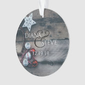 Rustige Passen getrouwd 1-kerstkeepaardmonogram Ornament (voorkant)